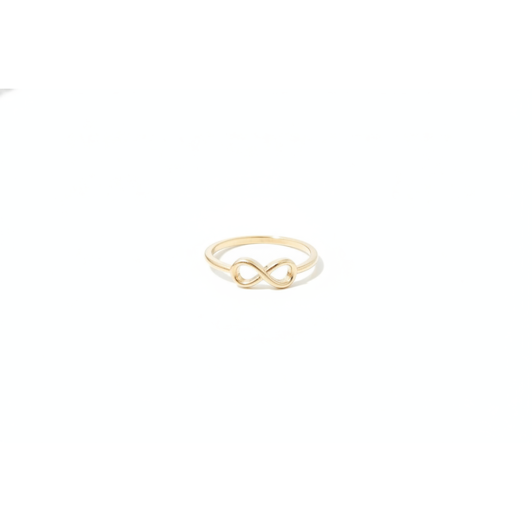 Anel infinito liso vazado 